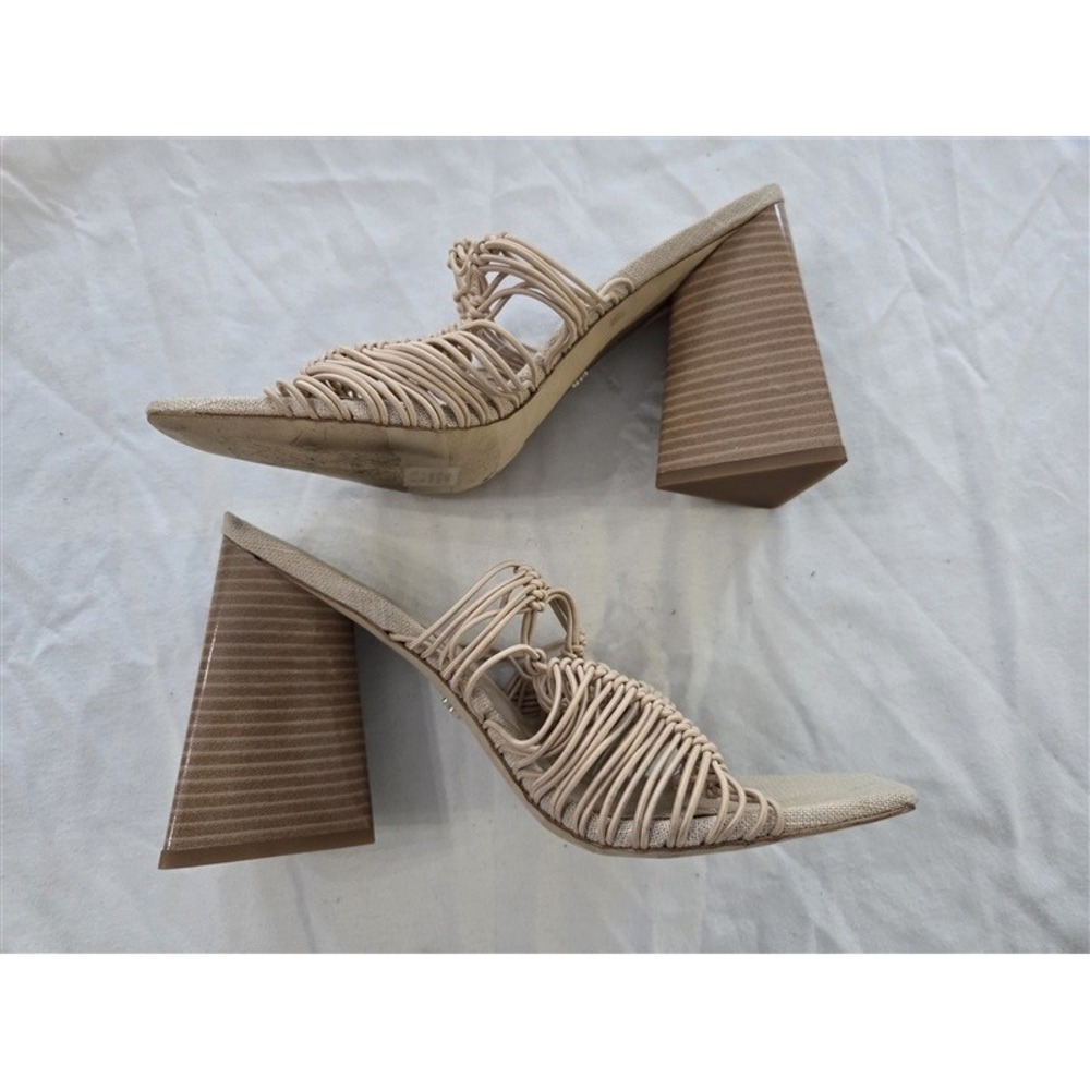 NWOTD Sam Edelman 10 Laurette Block-Heel Sandals Strappy Beige 131709 - Picture 6 of 7